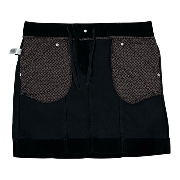 Athleta Skirt Womens Size 12 Black Corduroy Mini Pockets Minimal Academic Casual - Picture 10 of 12